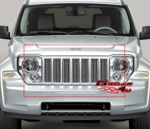 Решетки радиатора стальные Vertical Style для Jeep Liberty 2008-2012